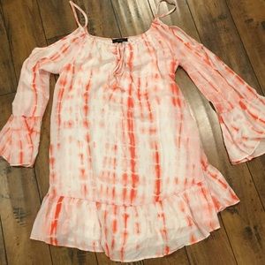 NWOT cold shoulder tie dye dress.